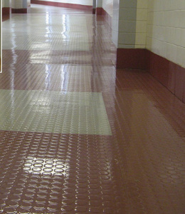 Rubberized flooring solution