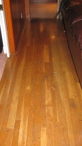 Hardwood floor in sunlight